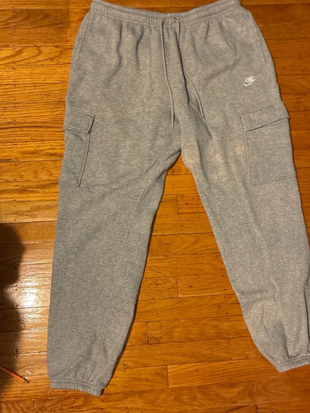 Nike Mens Gray Cargo Sweatpants - Comfortable Athletic Bottoms